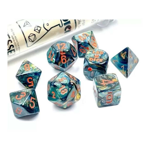 Chessex 30049 Lustrous Polyhedral Alpestris/Orange (9003750523117)