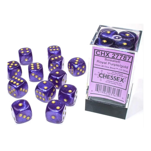 Chessex 27787 Signature 16mm d6 (12 Dice) Borealis Roy (9004784845037)
