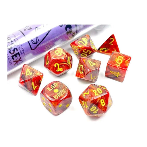 Chessex 30050 Vortex Polyhedral Underworld/Yellow (9003750621421)