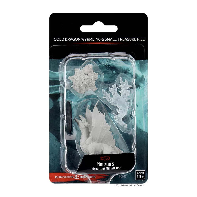 WizKids 90028 Dungeons & Dragons Nolzurs Minis-Gold Dragon Wyrmling & Small Tre (9003813503213)