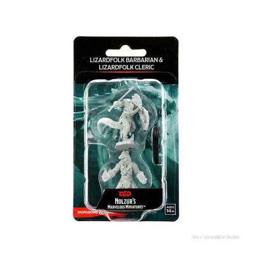WizKids 90308 D&D Nolzurs Marvelous Miniatures: Lizardfolk Barbarian & Lizardfolk Cl (9003824709869)