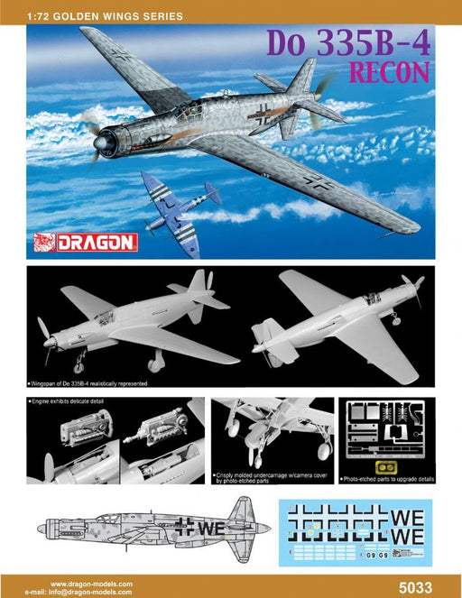 Dragon Model 5033 1/72 Do 335B-4 Recon - Hobby City NZ (8964859691245)