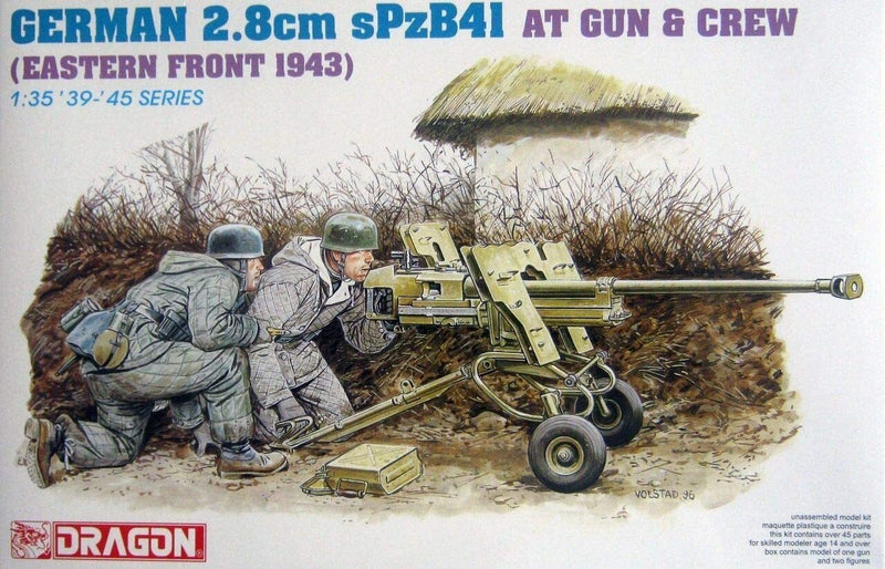 Dragon Model 6056 1/35 German 2.8cm sPzB41 at Gun w/Crew - Hobby City NZ (8964861067501)