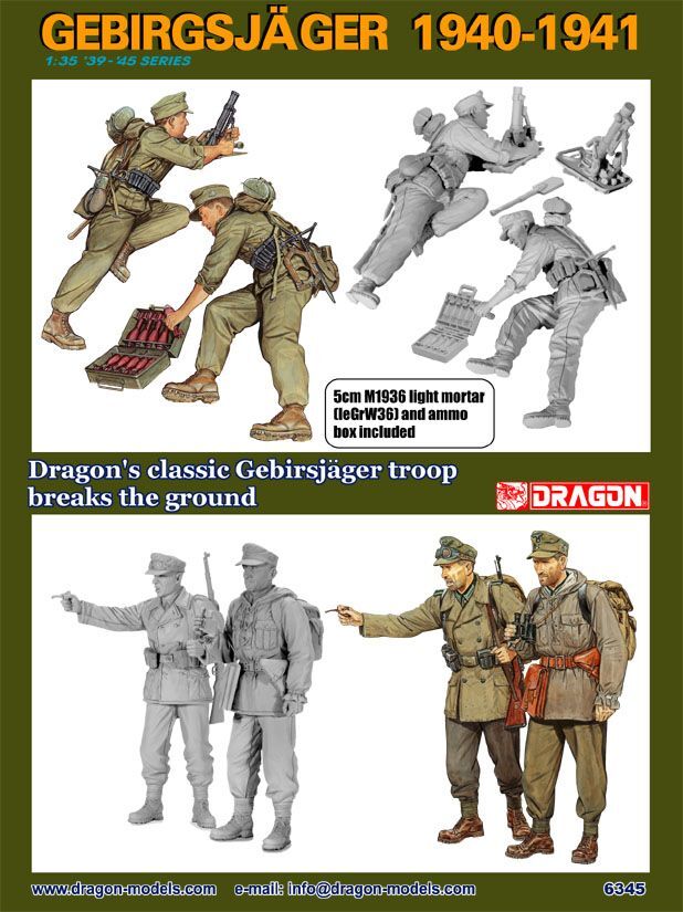 Dragon Model 6345 1/35 German Gebirsjager Plastic Model Kit - Hobby City NZ (8964865982701)