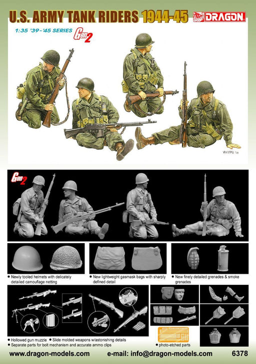 Dragon Model 6378 1/35 US Army Tank Riders 1944-45 - Hobby City NZ (8964866539757)