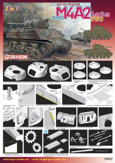 Dragon Model 6462 1/35 USMC M4A2(W) Late Production PTO - Hobby City NZ (8964867555565)