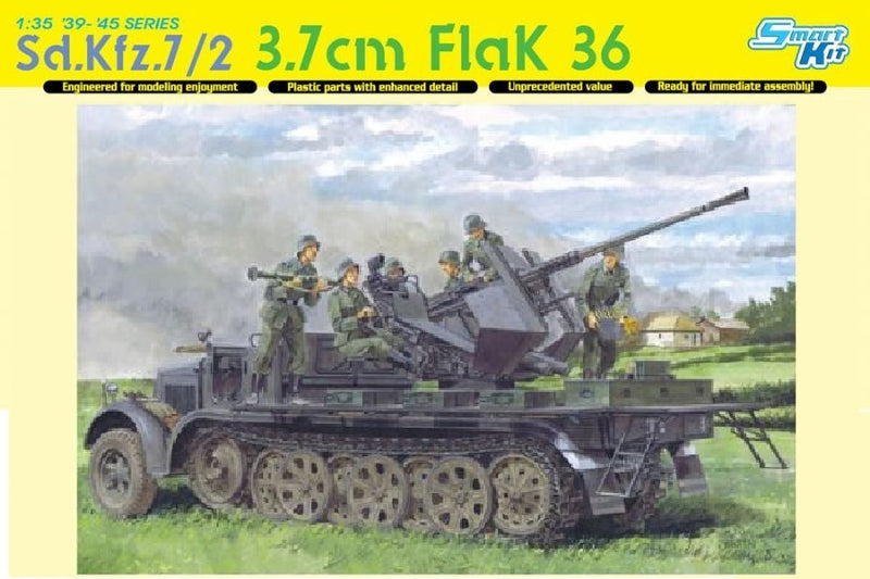 Dragon Model 6541 1/35 Sd.Kfz.7/2 3.7cm FlaK 36 - Hobby City NZ (8964868866285)