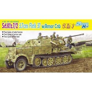Dragon Model 6953 1/35 Sd.Kfz.7/2 3.7cm FlaK 37 w/Armor Cab or Sd.Kfz.7/2 3.7cm FlaK 36 - Hobby City NZ (8964873847021)