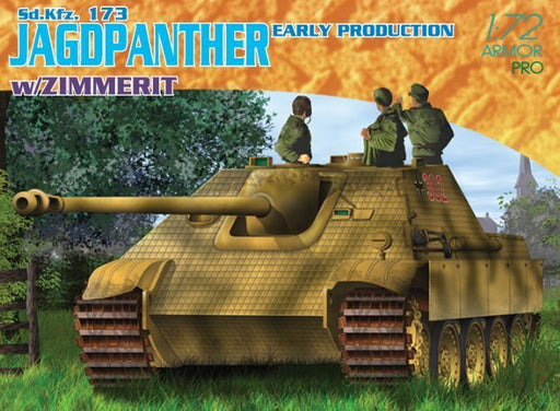 Dragon Model 7241 1/72 Jagdpanther Early w/ Zimmerit - Hobby City NZ (8964875911405)