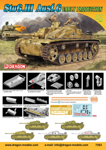 Dragon Model 7283 1/72 Stug.III Ausf.G Early Production - Hobby City NZ (8964876402925)