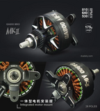 Dual Sky 52253 Dual Sky Xmotor GA800.15 MKII 810kv 28 Pole 30E Brushless Outrunner 172g 4S Lipo 770w 12x6-14x6 Prop 1.4-1.6kg 3D Aircraft - DSA52253
