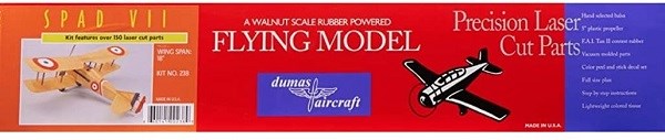 Dumas #238 Plane Kit: 18" SPAD S.VII - Rubber Powered Flying Model - Hobby City NZ (7637934506221)