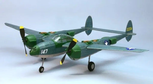 Dumas #324 Plane Kit: 30" Lockheed P-38F/M Lightning - Rubber Powered Flying Model - Hobby City NZ (7647768412397)