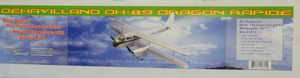 Dumas #1815 42" de Havilland DH.89 Dragon Rapide - Balsa Flying Kit (8277986869485)