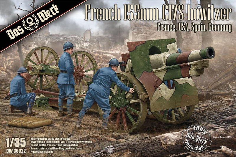 Das Werk DW35022 1/35 French 155mm C17S howitzer Plastic Model Kit