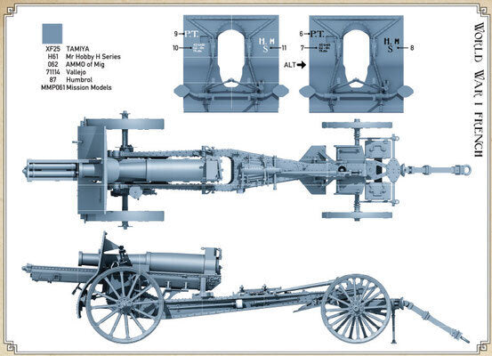 Das Werk DW35022 1/35 French 155mm C17S howitzer Plastic Model Kit