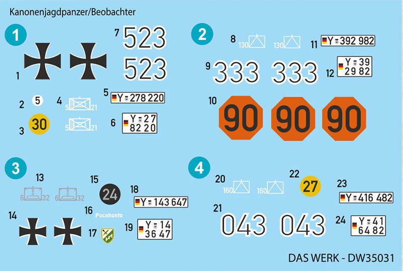 Daswerk 35031 1/35 Kanonenjagdpanzer/Beobachtungspanzer