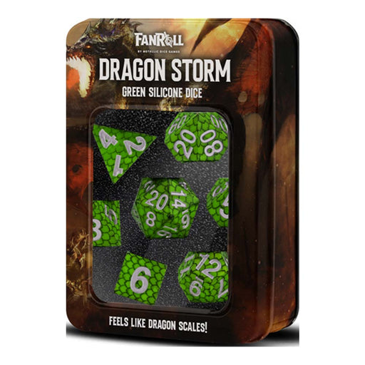 MDG MDG10932 Dragon Storm Silicone Dice Set: Green Dragon Scale (9003853578477)
