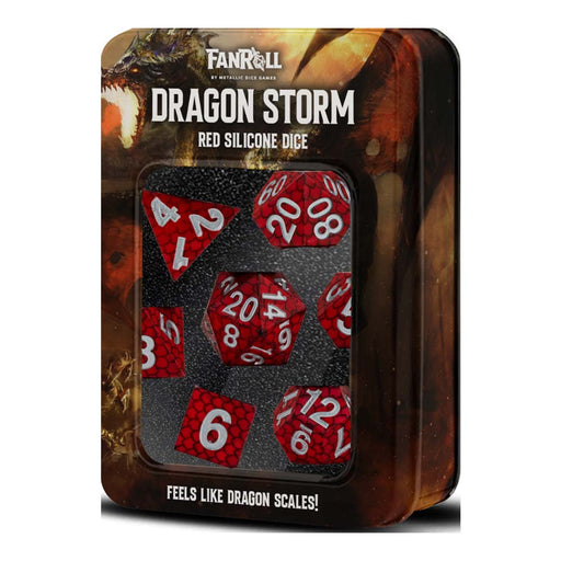 MDG MDG10931 Dragon Storm Silicone Dice Set: Red Dragon Scales (9003853480173)