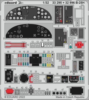 Eduard 32996 1/32 B-25H interior Photo etched set for HKM - Hobby City NZ (8966294274285)