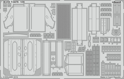 Eduard 36418 1/35 T-34/76 Photo-etch set (Zvezda) - Hobby City NZ (8966295388397)