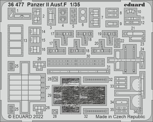Eduard 36477 1/35 Panzer Ausf. F Photo Etch Set (Academy) - Hobby City NZ (8966295912685)