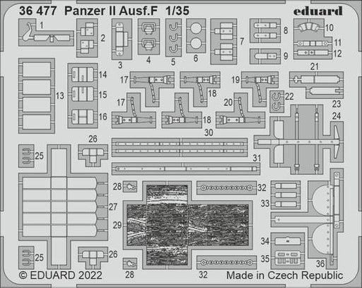 Eduard 36477 1/35 Panzer Ausf. F Photo Etch Set (Academy) - Hobby City NZ (8966295912685)