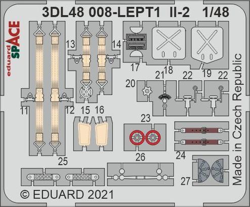 Eduard 3DL48008 1/48 IL-2 SPACE 3D Decals - Hobby City NZ (8966296633581)