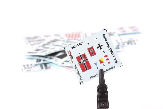 Eduard 3DL53007 1/350 Tirpitz flags Space 3D Decals - Hobby City NZ (8966297288941)