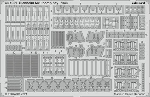 Eduard 481051 1/48 Blenheim Mk.I bomb bay Photo etched parts - Hobby City NZ (8966297649389)
