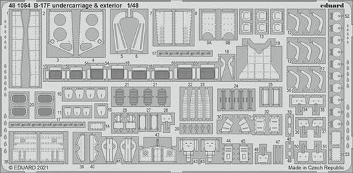 Eduard 481054 1/48 B-17F undercarriage & exterior Photo etched parts - Hobby City NZ (8966297780461)