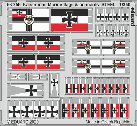 Eduard 53256 1/350 Kaiserlische Marine flags & pennants STEEL Photo etched parts - Hobby City NZ (8966299746541)