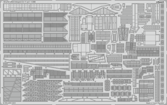 Eduard 53272 1/350 USS Intrepid CV-11 pt.1 Photo etched parts - Hobby City NZ (8966299812077)