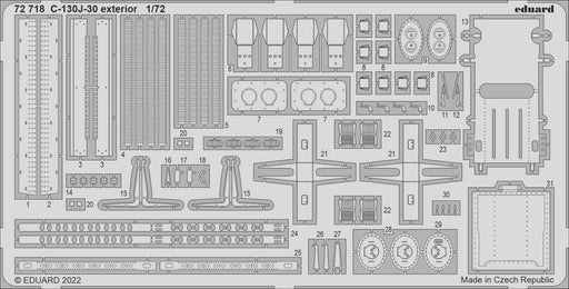Eduard 72718 1/72 C-130J-30 exterior Photo etched set for Zvezda - Hobby City NZ (8966304792813)