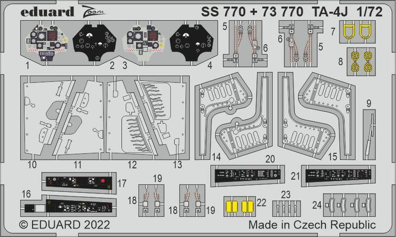Eduard 73770 1/72 TA-4J Photo etched parts - Hobby City NZ (8966306398445)
