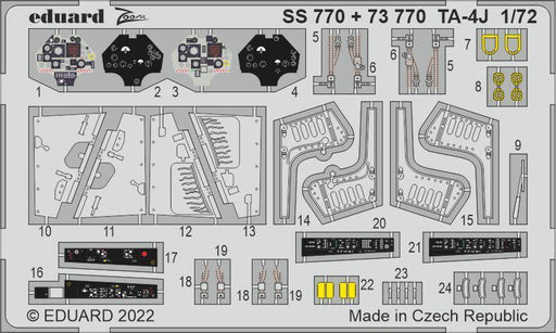 Eduard 73770 1/72 TA-4J Photo etched parts - Hobby City NZ (8966306398445)