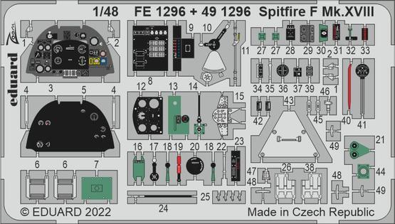 Eduard FE1296 1/48 Spitfire F Mk.XVIII Photo etched parts - Hobby City NZ (8966311346413)