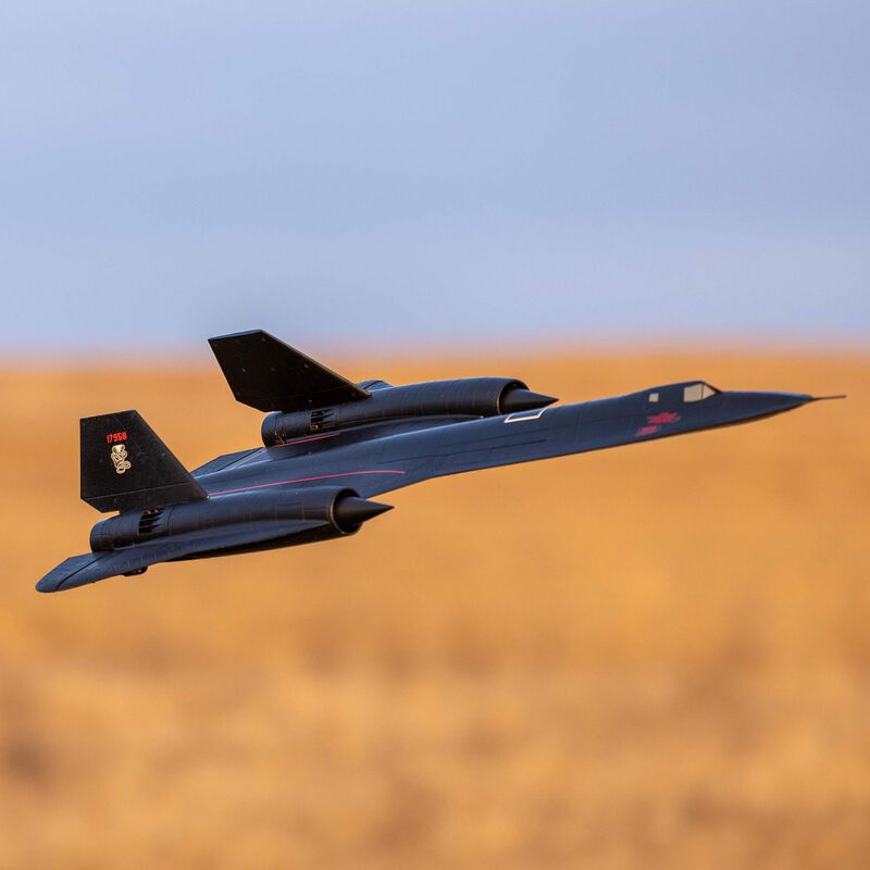 Eflite EFL02050+SPMX224S30 SR-71 Blackbird Twin 40mm EDF BNF Basic with AS3X and SAFE Select - Hobby City NZ