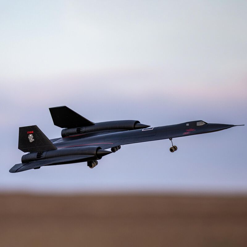 Eflite EFL02050+SPMX224S30 SR-71 Blackbird Twin 40mm EDF BNF Basic with AS3X and SAFE Select - Hobby City NZ