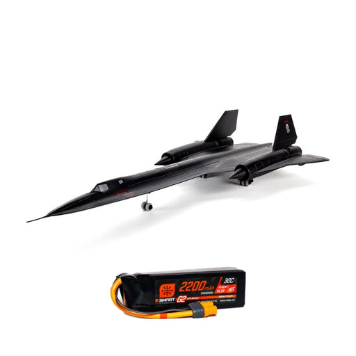 Eflite EFL02050+SPMX224S30 SR-71 Blackbird Twin 40mm EDF BNF Basic with AS3X and SAFE Select (9250473541869)