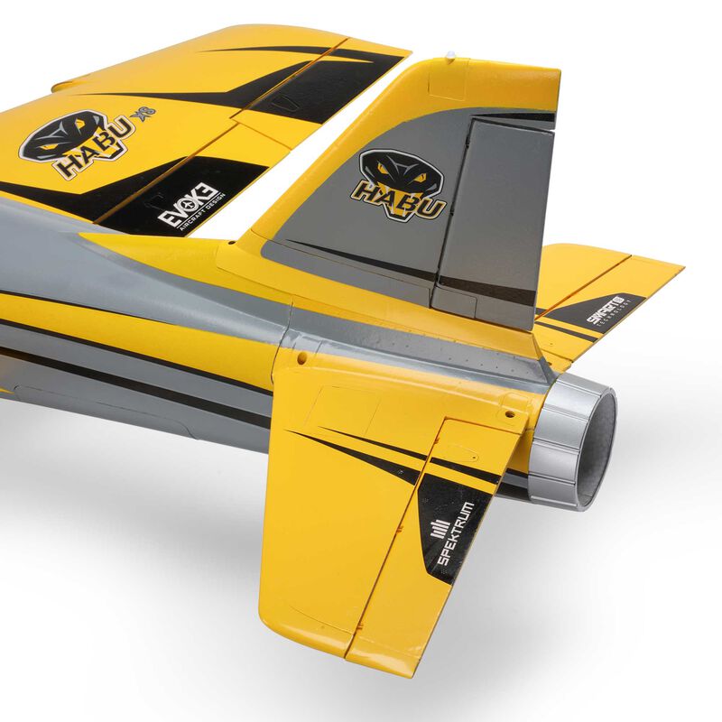 Eflite EFL02450+SPMX56S50 Habu XS (eXtra Sport) 80mm EDF BNF Basic with AS3X+ and SAFE Select + 5000mAh 6S 22.2V Smart G2 LiPo Battery, 50C, IC5 Combo (9250474033389)