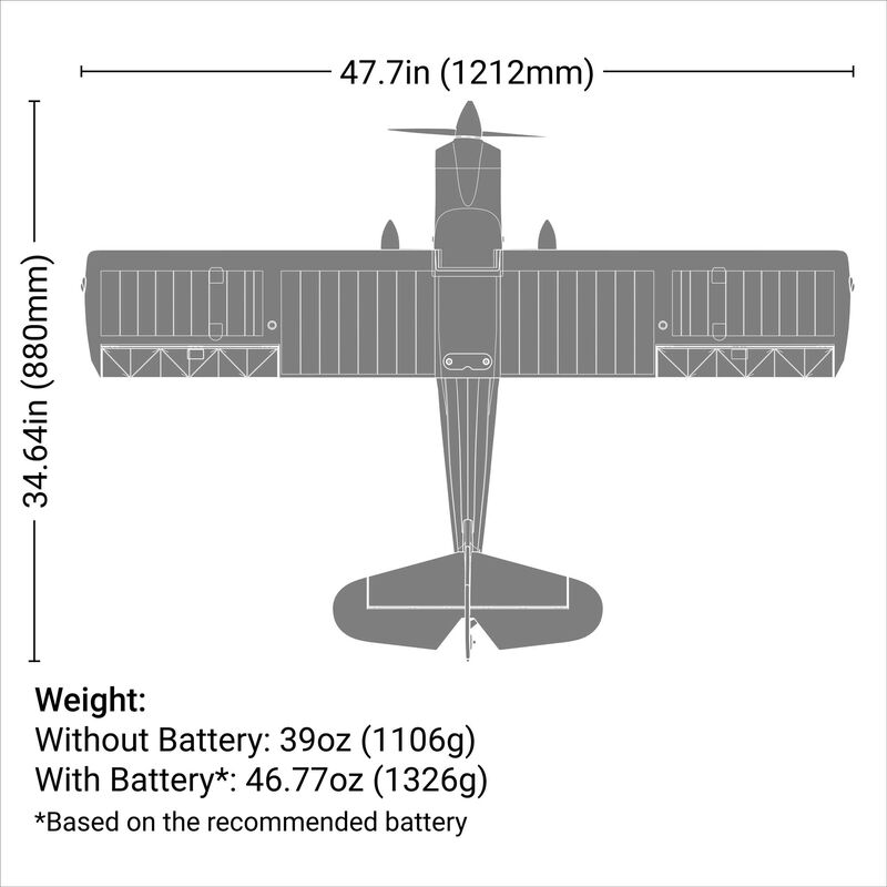 E-Flite Super Decathlon 1.2m BNF Basic with AS3X+ and SAFE Select RC Plane (3)