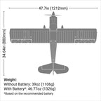 E-Flite Super Decathlon 1.2m BNF Basic with AS3X+ and SAFE Select RC Plane (3)