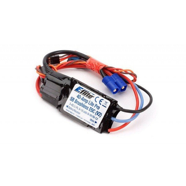 E-Flite EFLA1040LB 40A Lite Pro Switch-Mode BEC Brushless ESC (V2) (8324272095469)