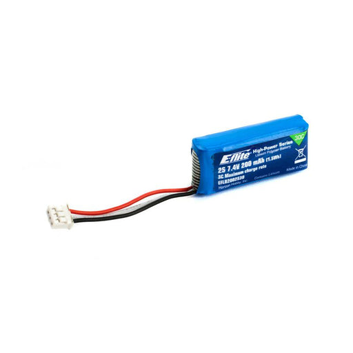E-flite EFLB2002S30 200mAh 2S 7.4V 30C Li-Po Battery - Hobby City NZ (8347080720621)