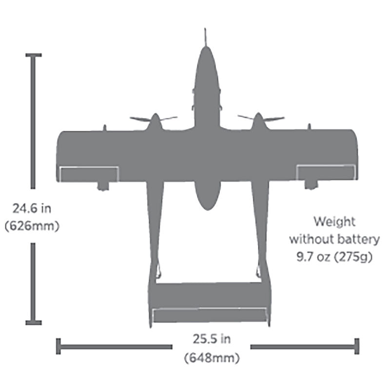 E-flite Micro OV-10 Bronco 645mm BNF Basic with AS3X and SAFE Select - EFLU35050