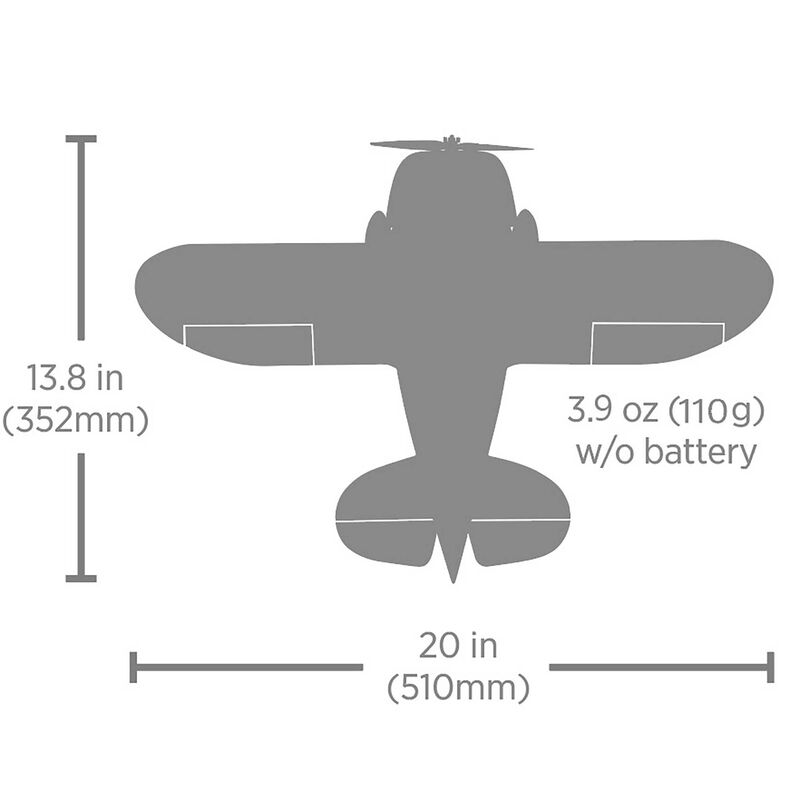 E-Flite UMX Gee Bee R-2 510mm BNF Basic with AS3X and SAFE Select RC Plane (2)