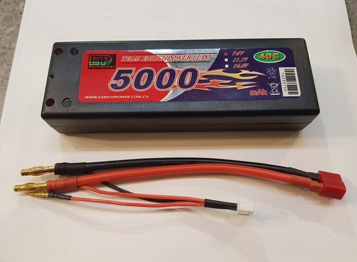 Enrich Power ENFLP2S-5000 5000mAh 7.4V 2S 40C LiPo (Hard Case Deans)