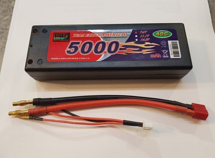 Enrich Power ENFLP2S-5000 5000mAh 7.4V 2S 40C LiPo (Hard Case Deans) (8255528894701)