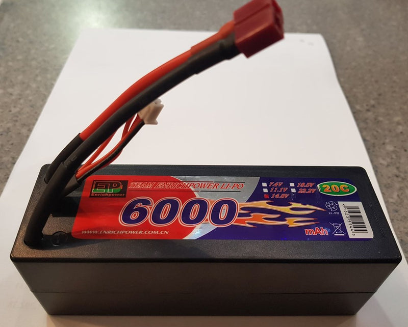Enrich Power ENFLP4S-6000 6000mAh 14.8V 4S 20C LiPo (Hard Case Deans)